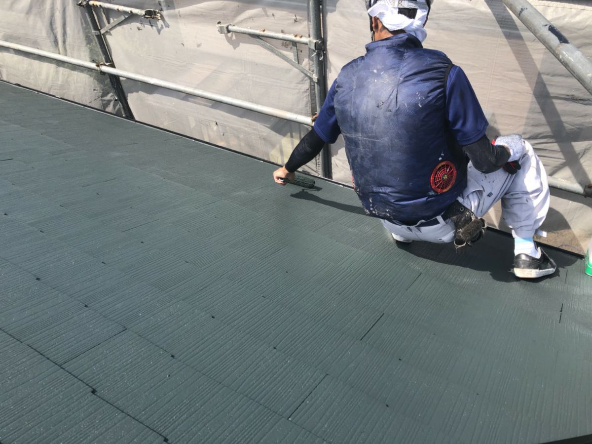 屋根　フッ素二回目