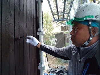 外壁　キシラデコール2回目 (2).JPG