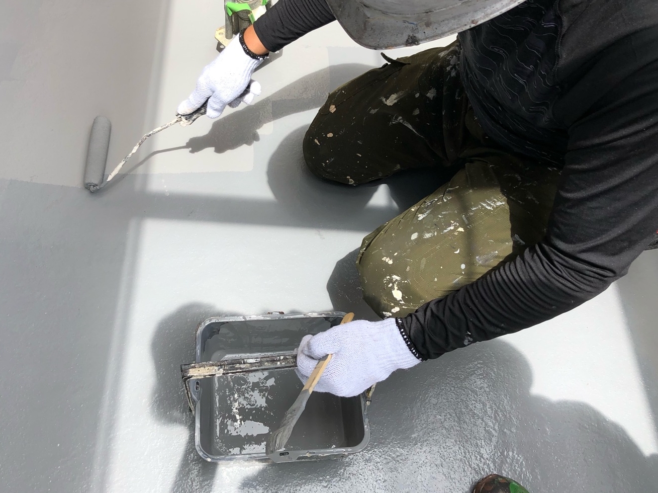 ベランダ　上塗り